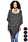Elegant Faux Fur Collar Fringe Poncho FM-MSF2461