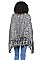 Pack of 4 (pieces) Fashion Knitted Fringe Poncho FM-MSF2479