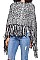 Pack of 4 (pieces) Fashion Knitted Fringe Poncho FM-MSF2479