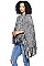Pack of 4 (pieces) Fashion Knitted Fringe Poncho FM-MSF2479