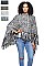 Pack of 4 (pieces) Fashion Knitted Fringe Poncho FM-MSF2479
