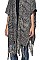 Elegant Fringe Longline Vest with Pockets FM-MSF2591