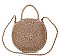 ROUNDED FASHION STRAW TOTE BAG