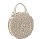 ROUNDED FASHION STRAW TOTE BAG