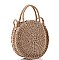 ROUNDED FASHION STRAW TOTE BAG