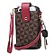 Monogram Crossbody Cell Phone Purse Wristlet