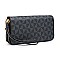 Zip Around Monogram Wallet Wristlet