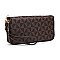 Zip Around Monogram Wallet Wristlet
