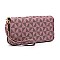 Zip Around Monogram Wallet Wristlet