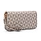 Zip Around Monogram Wallet Wristlet