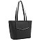 Tote with Metal Hardware Front Flap Pocket