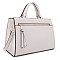 Front Zip Pocket Top Handle Satchel