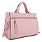 Front Zip Pocket Top Handle Satchel