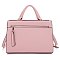 Front Zip Pocket Top Handle Satchel