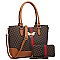 2-in-1 Monogram Queen Bee Stripe Satchel Set