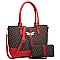 2-in-1 Monogram Queen Bee Stripe Satchel Set