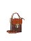 Scarf Handle Croc Satchel