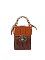 Scarf Handle Croc Satchel