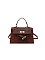 Croc Alligator Flap Satchel