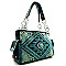 Montana West Turquoise Stoned Aztec Embriodery Tote