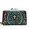 Montana West Turquoise Stone Cross Wallet