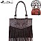 Fringe Western Floral Tooling Fetching Style Tote