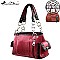 Elaborate Silver Horse Medallion and Studded Decorated Satchel