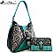 Montana Western Belt Buckle Hobo Set With Wallet