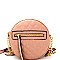 MY6697-LP  Round-shaped Medium Quilted Shoulder Bag