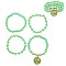 4 Stretch Matte Bracelet with Charm