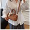 Small Size Bo-Tie Fashion Solid Color Satchel / Cross-Body