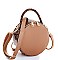 MODERN TWO TONE CIRCLE CROSSBODY BAG