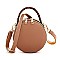 MODERN TWO TONE CIRCLE CROSSBODY BAG