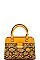 CHIC TWO TONE SNAKE PATTERN SATCHEL WITH LONG STRAP