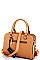 CHIC TWO TONE SNAKE PATTERN SATCHEL WITH LONG STRAP