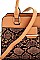 CHIC TWO TONE SNAKE PATTERN SATCHEL WITH LONG STRAP