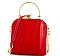 GLOSSY DOME STRUCTURED CROSSBODY BAG
