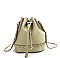 CHIC DRAWSTRING CHAIN CROSSBODY BAG