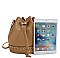 CHIC DRAWSTRING CHAIN CROSSBODY BAG