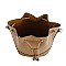 CHIC DRAWSTRING CHAIN CROSSBODY BAG