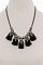 RHINESTONE TASSEL STATEMENT NECKLACE JYN-80007