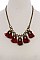 RHINESTONE TASSEL STATEMENT NECKLACE JYN-80007