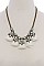RHINESTONE TASSEL STATEMENT NECKLACE JYN-80007
