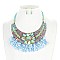 STYLISH SHELL ACCENT BIB NK SET W/ FRINGE SLN0145