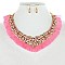 CHIC STONE W/ FRINGE COLLAR NECKLACE SET SLN0162