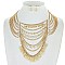STYLISH MULTI-LAYERED CHAIN FASHION NECKLACE SLN0163