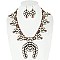 FASHIONABLE STATEMENT SQUASH BLOSSOM NECKLACE SET