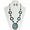 FASHIONABLE WESTERN STATEMENT TQ CONCHO NECKLACE SLN0291