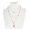 POSH 3-LAYER CHARMED FASHION NECKLACE SLN0338