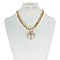 TOOGLE CHAIN NK W/ HEART PENDANT